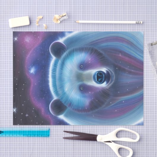 Kosmisch Beer decoupage Tissuepapier (Craft)