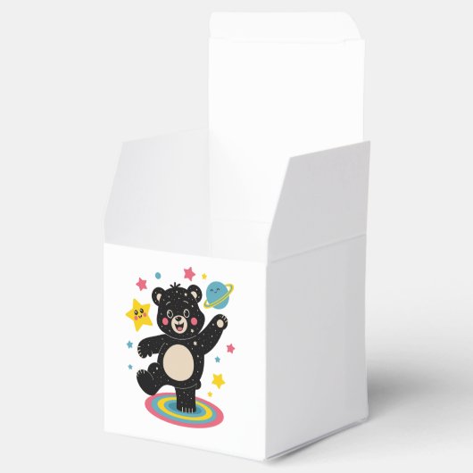 Kosmisch Beer met sterren en planeten - Schattigee Bedankdoosjes (Geopend)