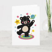 Kosmisch Beer met sterren en planeten - Schattigee Kaart (Voorkant)