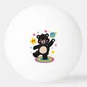 Kosmisch Beer met sterren en planeten - Schattigee Pingpongbal (Voorkant)