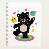 Kosmisch Beer met sterren en planeten - Schattigee Planner (Voorkant)