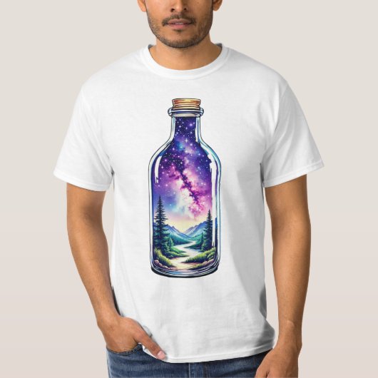 Kosmisch berglandschap t-shirt (Voorkant)