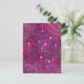 Kosmisch Bessen Plukken: Abstracte Kunst Briefkaart (Staand voorkant)