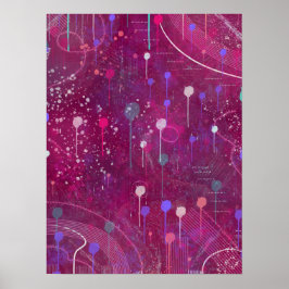 Kosmisch Bessen Plukken: Abstracte Kunst Poster