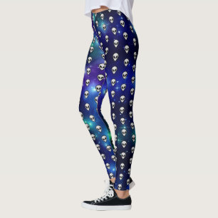Kosmisch Buitenaards Hoofd Emoji Hemels Galactisch Leggings
