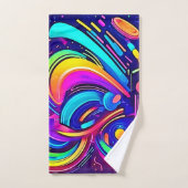 Kosmisch Canvas: Een Universum van Kleur Bad Handdoek (Handdoek)
