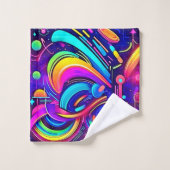 Kosmisch Canvas: Een Universum van Kleur Bad Handdoek (Wasdoekje)