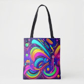 Kosmisch Canvas: Een Universum van Kleur Tote Bag (Voorkant)