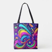 Kosmisch Canvas: Een Universum van Kleur Tote Bag (Achterkant)