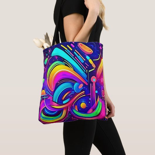 Kosmisch Canvas: Een Universum van Kleur Tote Bag (Dichtbij)