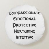 Kosmisch comfortkussen: omarm je innerlijke kanker rond kussen (Achterkant)