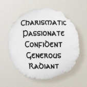 Kosmisch comfortkussen: Omarm je innerlijke Leeuw Rond Kussen (Achterkant)