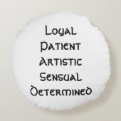 Kosmisch comfortkussen: omarm je innerlijke Stier! Rond Kussen (Achterkant)