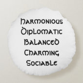 Kosmisch comfortkussen: omarm je innerlijke Weegsc Rond Kussen (Achterkant)