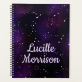  Kosmisch Deep Purple Buitenruimte Melkwegstelsel Planner (Voorkant)