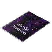 Kosmisch Deep Purple Buitenruimte Stelsel Notitieboek (Linkerzijde)