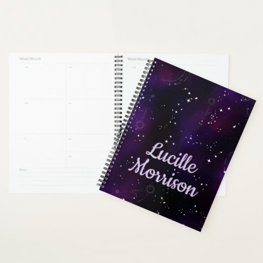 kosmisch diep-Paarse kosmisch sterrenstelsel Planner (Display)