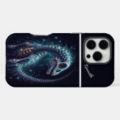 Kosmisch dinosaurusskelet iPhone hoesje (Achterkant horizontaal)