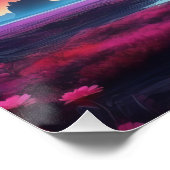 Kosmisch Dreamscape met Vurige Planeet Perfect Poster (Hoek)