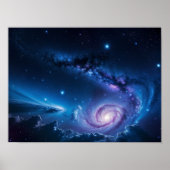 Kosmisch Dreamscape: sterren en nevels Poster (Voorkant)