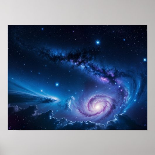 Kosmisch Dreamscape: sterren en nevels Poster (Voorkant)