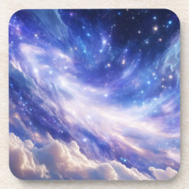 Kosmisch Dreamscape: wervelende nevel en Sterrenna Bier Onderzetter