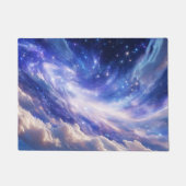 Kosmisch Dreamscape: wervelende nevel en Sterrenna Deurmat (Voorkant)