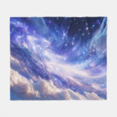 Kosmisch Dreamscape: wervelende nevel en Sterrenna Fleece Deken (Voorkant (Horizontaal))