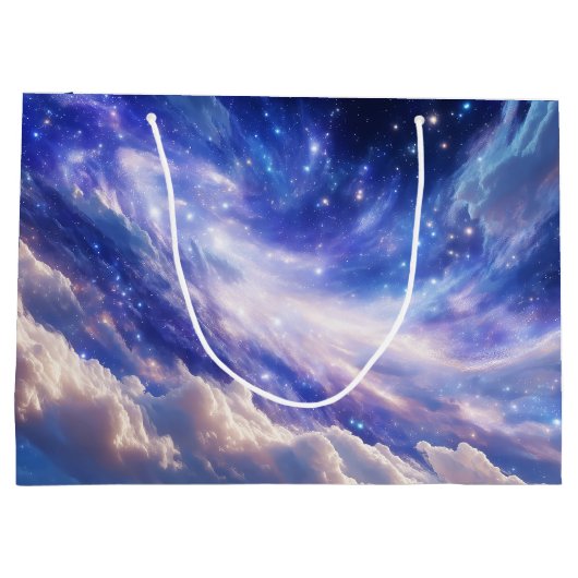 Kosmisch Dreamscape: wervelende nevel en Sterrenna Groot Cadeauzakje (Achterkant)