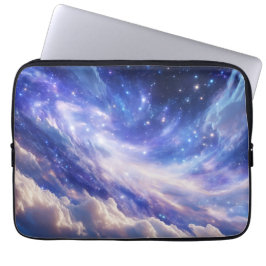 Kosmisch Dreamscape: wervelende nevel en Sterrenna Laptop Sleeve