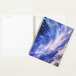 Kosmisch Dreamscape: wervelende nevel en Sterrenna Planner
