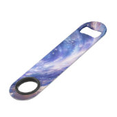 Kosmisch Dreamscape: wervelende nevel en Sterrenna Speed Flessenopener (Achterkant Gekanteld)