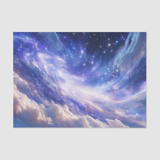 Kosmisch Dreamscape: wervelende nevel en Sterrenna Tissuepapier (Voorkant)