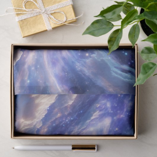 Kosmisch Dreamscape: wervelende nevel en Sterrenna Tissuepapier (Geschenk)