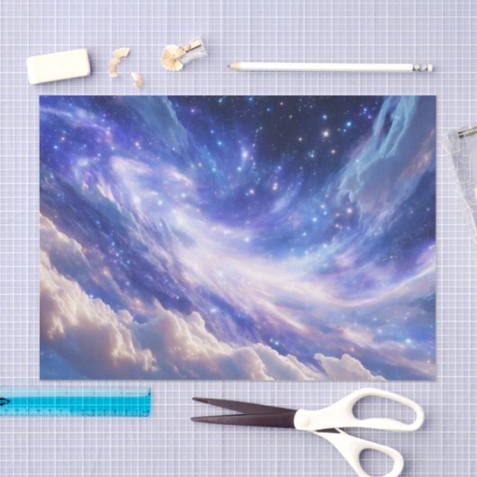 Kosmisch Dreamscape: wervelende nevel en Sterrenna Tissuepapier (Craft)