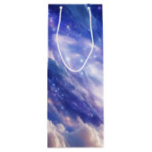 Kosmisch Dreamscape: wervelende nevel en Sterrenna Wijn Cadeautas (Achterkant)