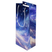 Kosmisch Dreamscape: wervelende nevel en Sterrenna Wijn Cadeautas (Voorkant Gekanteld)