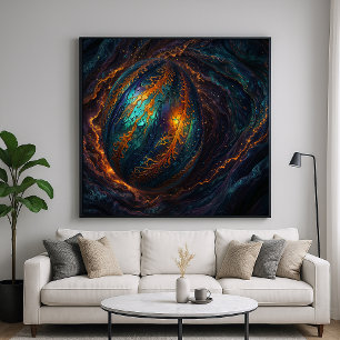 Kosmisch Ei - Abstract Mystiek Design Poster