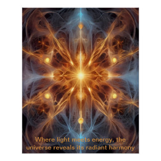 kosmisch energiekruis perfect poster