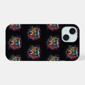 kosmisch gehuil iPhone 15 case (Achterkant horizontaal)