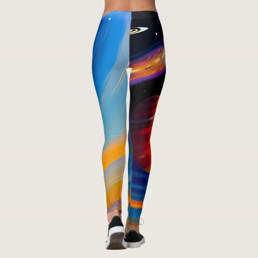 Kosmisch geïnspireerde Leggings (Achterkant)