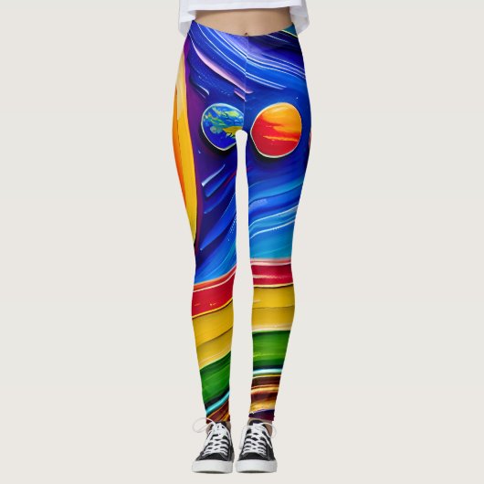 Kosmisch geïnspireerde Leggings (Voorkant)