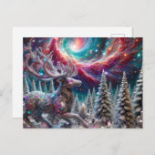 Kosmisch gejuwde rendieren briefkaart (Voorkant / Achterkant)