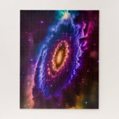 Kosmisch gekleurde sterrenstelsel en sterren in de legpuzzel (Verticaal)