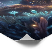 Kosmisch Giraffe Sterrenhemel Poster (Hoek)