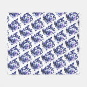 Kosmisch Glitter Vlinders Patroon Fleece Deken (Voorkant (Horizontaal))