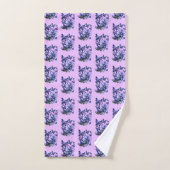 Kosmisch Glitter Vlinders Patroon Roze Bad Handdoek (Handdoek)
