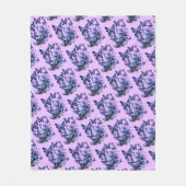 Kosmisch Glitter Vlinders Patroon Roze Fleece Deken (Voorkant)
