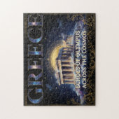 Kosmisch Griekenland Oude Tempel Hemelse Kunst Legpuzzel (Verticaal)