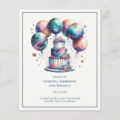 Kosmisch hemelstelsel Sterrennacht Navy VERJAARDAG (Voorkant)